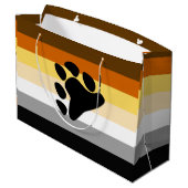 Bärenflagge mit Paw Große Geschenktüte (Rückseite Schrägansicht)