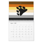 Bärenflagge mit Paw Kalender (Mär 2027)