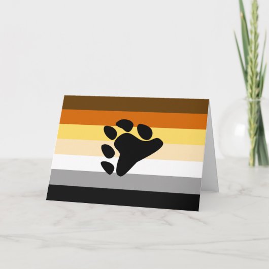 Bärenflagge mit Paw Karte (Vorderseite)