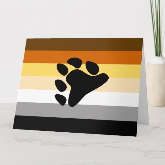 Bärenflagge mit Paw Karte (Vorderseite)