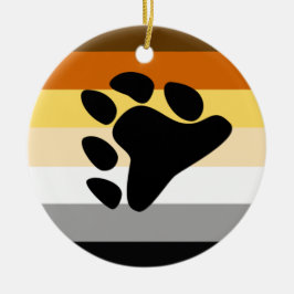 Bärenflagge mit Paw Keramik Ornament