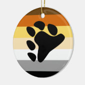Bärenflagge mit Paw Keramik Ornament (Links)