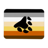 Bärenflagge mit Paw Magnet (Horizontal)