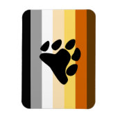 Bärenflagge mit Paw Magnet (Vertikal)