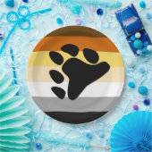 Bärenflagge mit Paw Pappteller (Party)