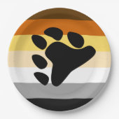 Bärenflagge mit Paw Pappteller (Vorderseite)