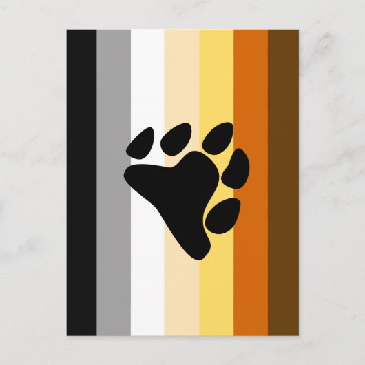 Bärenflagge mit Paw Postkarte (Vorderseite)