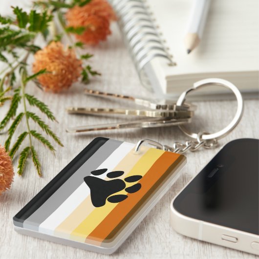 Bärenflagge mit Paw Schlüsselanhänger (Vorderseite rechts)