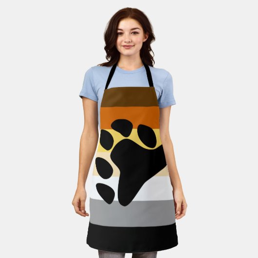 Bärenflagge mit Paw Schürze (Getragen)