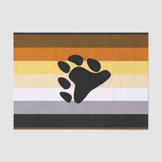 Bärenflagge mit Paw Seidenpapier (Vorderseite)