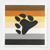 Bärenflagge mit Paw Serviette (Vorderseite)