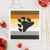 Bärenflagge mit Paw Serviette (Beispiel)