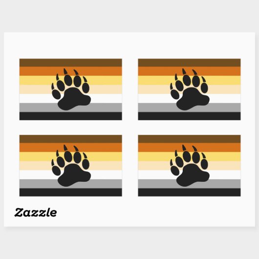 Bärenflagge Rechteckiger Aufkleber (Blatt)