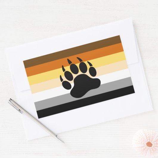 Bärenflagge Rechteckiger Aufkleber (Umschlag)