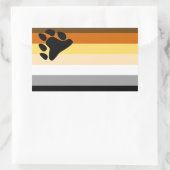 Bärenflagge Rechteckiger Aufkleber (Tasche)