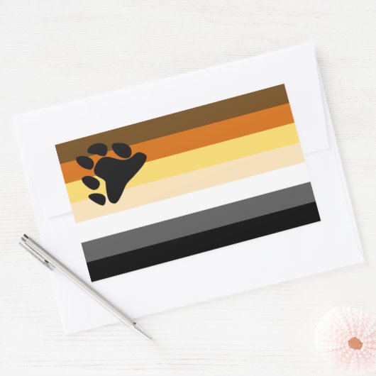 Bärenflagge Rechteckiger Aufkleber (Umschlag)