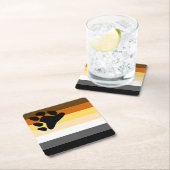 Bärenflagge Rechteckiger Pappuntersetzer (Vor Ort)