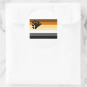 Bärenflagge Runder Aufkleber (Tasche)