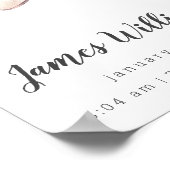 Bärenflugzeug Babyschwester Personalisiertes Plaka Poster (Ecke)