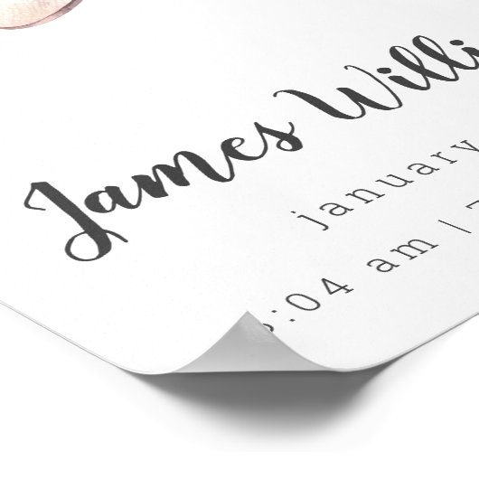 Bärenflugzeug Babyschwester Personalisiertes Plaka Poster (Ecke)