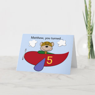 Bärenflugzeug Geburtstag Karte