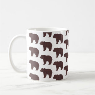 Bärenform Kariert Braun Kabinenkern Kaffeetasse