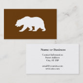 Bärenform Visitenkarte (Vorne/Hinten)