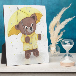 Bärenfuß im Regen Fotoplatte