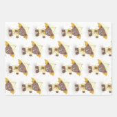 Bärenfuß im Regen Geschenkpapier Set (Vorderseite)