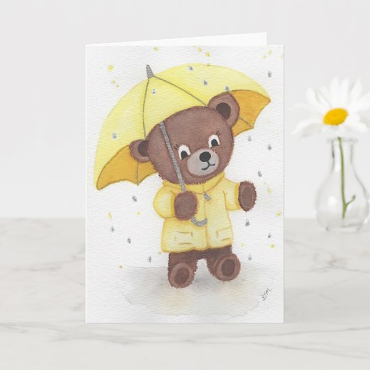 Bärenfuß im Regen Karte (Kleine Pflanze)