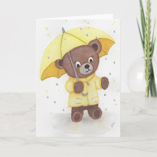 Bärenfuß im Regen Karte (Vorderseite)