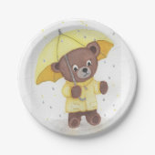 Bärenfuß im Regen Pappteller (Vorderseite)