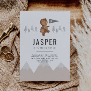 Bärengebirge Dritter Geburtstag Einladung