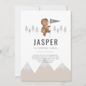 Bärengebirge Dritter Geburtstag Einladung (Vorderseite)