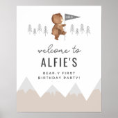 Bärengebirge erstes Geburtstagszeichen Poster (Vorne)