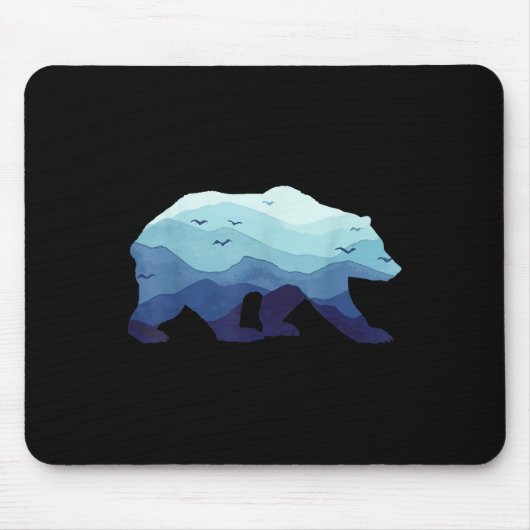 Bärengebirge Grizzi Camping Wandern Mousepad (Vorne)
