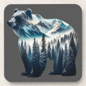 Bärengebirge und Wälder Getränkeuntersetzer (Vorderseite)