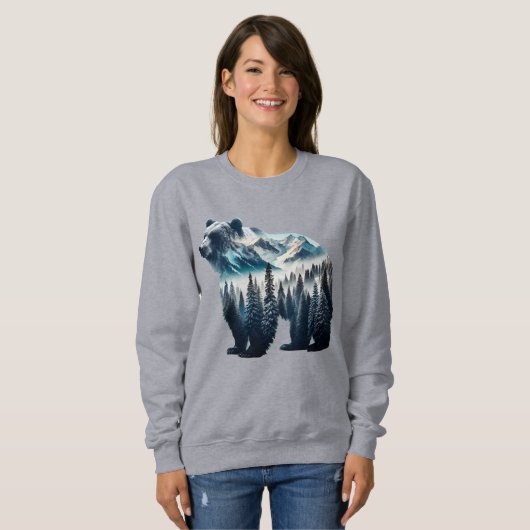 Bärengebirge und Wälder Sweatshirt (Vorne ganz)
