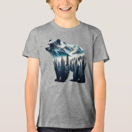 Bärengebirge und Wälder Tri-Blend Shirt