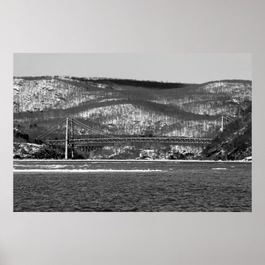 Bärengebirgsbrücke B/W Poster (Vorne)