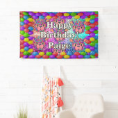 Bärengebläse Personalisierter Charakter Geburtstag Banner (Insitu)