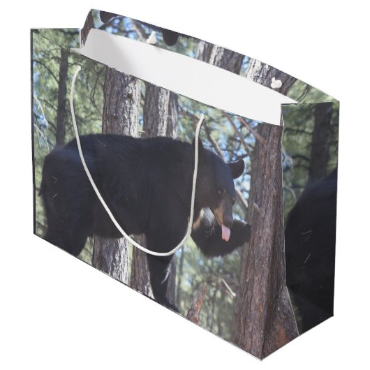 Bärengeschenktasche Große Geschenktüte (Rückseite Schrägansicht)