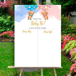 Bärengeschlecht enthüllt Boy oder Girl Chart Poster