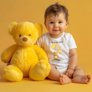 Bärengeschlecht erster Geburtstag neutraler Gelbbb Baby T-shirt