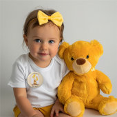 Bärengeschlecht erster Geburtstag neutraler Gelbbb Button