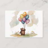 Bärengeschlecht, neutrale BabyduscheWindelwindeln Begleitkarte (Rückseite)