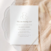 Bärengeschlecht - neutrale Minimalistische Babydus Einladung