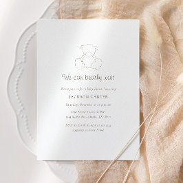 Bärengeschlecht - neutrale Minimalistische Babydus Einladung