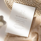 Bärengeschlecht - neutrale Minimalistische Babydus Einladung