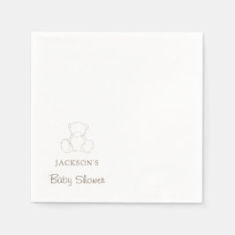 Bärengeschlecht - neutrale Minimalistische Babydus Serviette